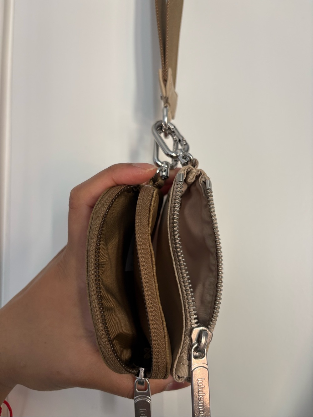 Lululemon Two-Toned Canvas Tote Bag large and Dual Pouch Wristlet - Picture 10 of 10